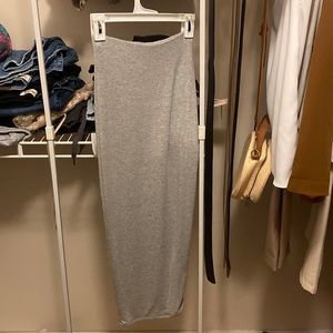 Heather grey maxi skirt
